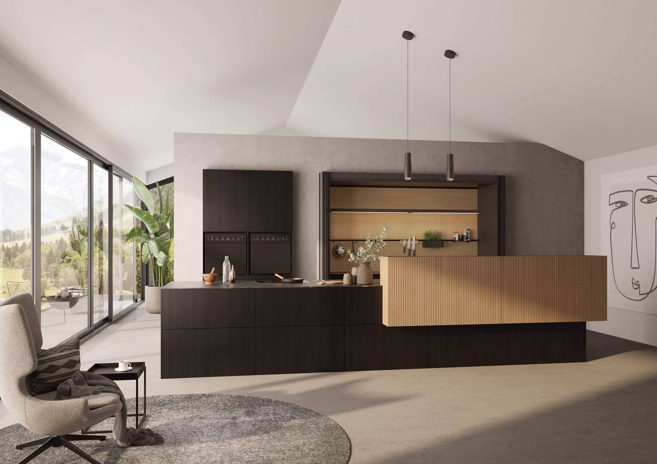 Rotpunkt Memory Riu Black Wood Kitchen | Kitchens By Design, Herefordshire